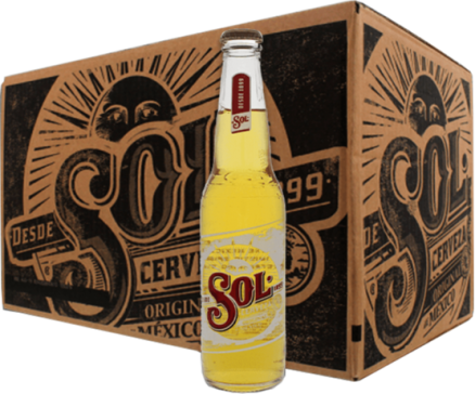 Sol doos met 24 flesjes van 33cl Sol doos met 24 flesjes van 33cl